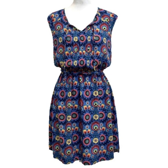 Matilda Jane Blue Boho Floral Splendid Popover Casual Dress - Picture 1 of 11